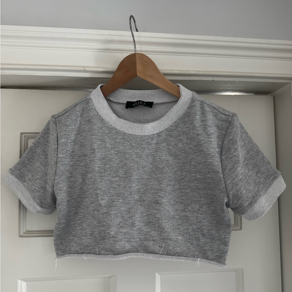 AKIRA Gray Cropped T-Shirt